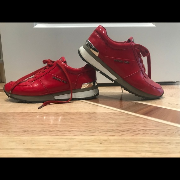 mk sneakers red